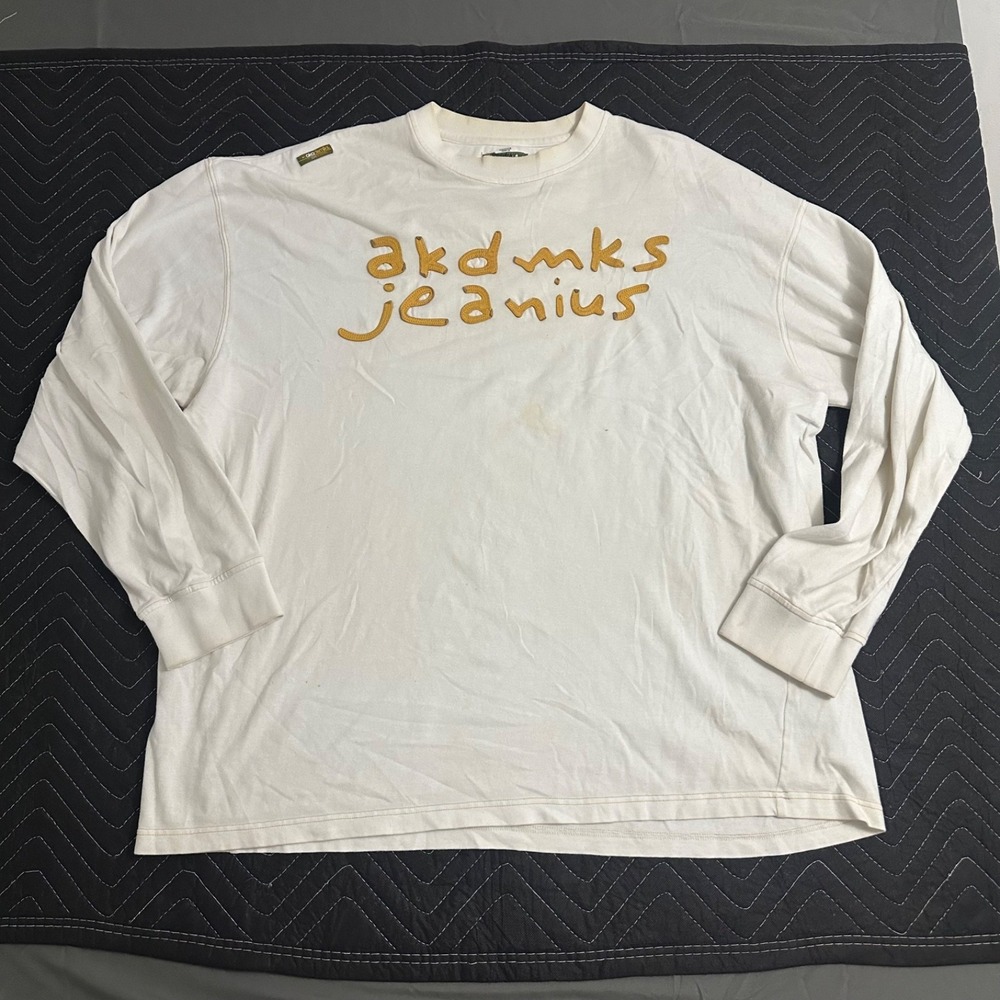 Akademiks Jeans Y2K Mens Vintage 90s White‎ Long sleeve Size 3XL